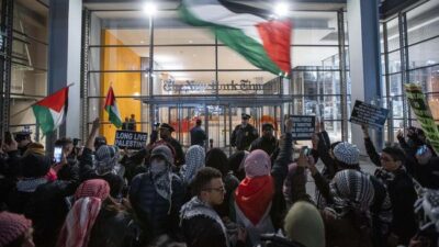 Demo Massa Pro Palestina di Gedung Departemen Luar Negeri AS & New York Times