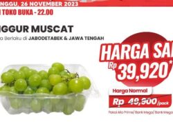 Anggur Muscat Viral Akan Mendapat Diskon Besar di Transmart Besok, Ayo Buruan!