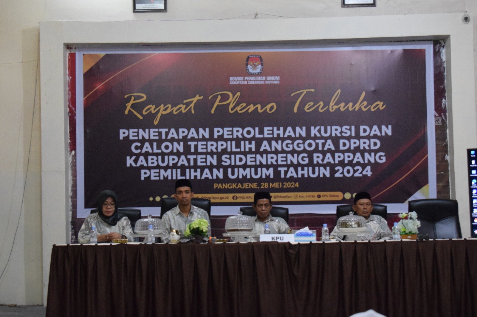 KPU Tetapkan Perolehan Kursi Parpol dan Caleg Terpilih DPRD Sidrap, Berikut Nama-Namanya