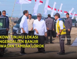 Jokowi Tinjau Lokasi Pengendalian Banjir Kawasan Tambak Lorok