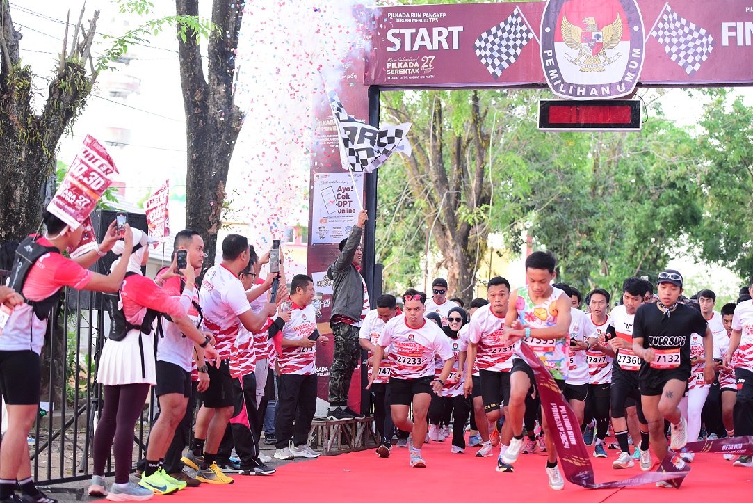 Ribuan Pelari Pangkep Ikut Pilkada Run, Rekor Muri Pecah